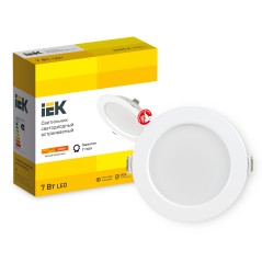 Светильник светодиодный ДВО 1611 7Вт 3000К IP20 встраив. круг бел. IEK LDVO0-1611-07-3000-K01