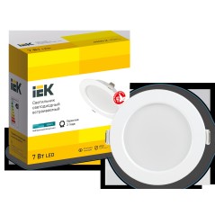 Светильник светодиодный ДВО 1611 7Вт 4000К IP20 встраив. круг бел. IEK LDVO0-1611-07-4000-K01