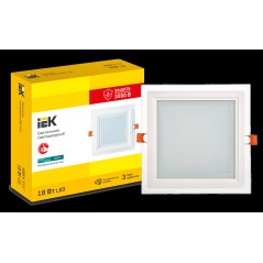 Светильник светодиодный ДВО 1625 18Вт 4000К IP20 встраив. со стекл. квадр. IEK LDVO0-1625-18-4000-K01