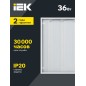 Светильник светодиодный ДВО 6560-P 36Вт 6500К 595х595х20 универс. рассеив. призма с драйвером панель IEK LDVO2-6560-36-6500-U-K0