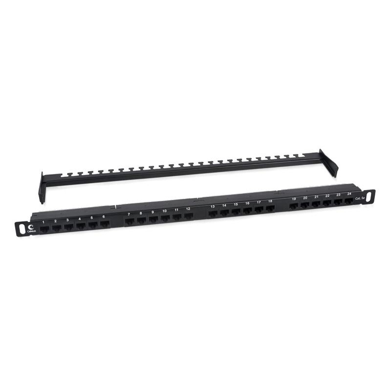 Патч-панель 19дюйм 0.5U 24 порта RJ45 кат.5E Dual IDC PLHD-24-Cat.5e-Dual-180-0.5U 180град. высокой плотн. с задн. кабельн. орга Патч-панель 19дюйм 0.5U 24 порта RJ45 кат.5E Dual IDC PLHD-24-Cat.5e-Dual-180-0.5U 180град. высокой плотн. с задн. кабельн. орга