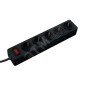 Удлинитель с сетевым фильтром 5х3м с заземл. 10А IP20 2.2кВт ПВС 3х0.75 с выкл. с индикатором сети черн. КОСМОС FKsm3m-5g(B) Удлинитель с сетевым фильтром 5х3м с заземл. 10А IP20 2.2кВт ПВС 3х0.75 с выкл. с индикатором сети черн. КОСМОС FKsm3m-5g(B)
