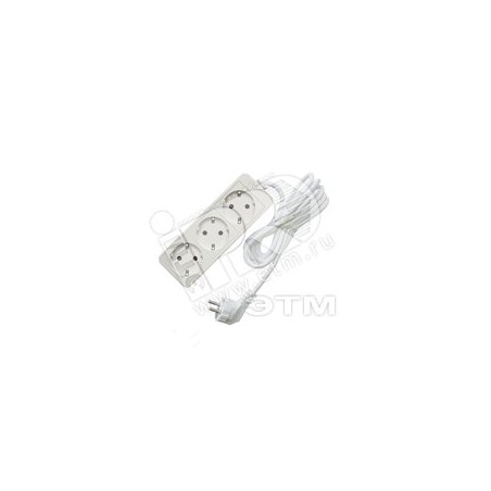 Удлинитель 3х1.5м с заземл. 10А IP20 2.2кВт ПВС Союз 481S-9301