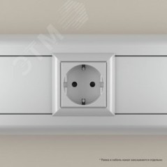 Розетка 1-м 2мод. Avanti "Закаленная сталь" 16А 2P+E защ. шторки сер. DKC 4404002