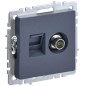 Розетка компьютерная + телевизионная 2-м BRITE РТВ/РК12-БрМ RJ45 кат.5E + TV механизм маренго IEK BR-AK20-1-K35