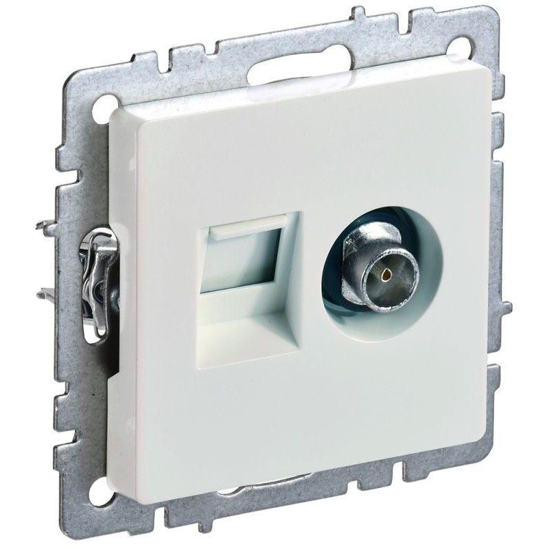 Розетка компьютерная + телевизионная 2-м Brite РТВ/РК12-БрЖ RJ45 кат.5E + TV механизм жемчуж. IEK BR-AK20-1-K36 Розетка компьютерная + телевизионная 2-м Brite РТВ/РК12-БрЖ RJ45 кат.5E + TV механизм жемчуж. IEK BR-AK20-1-K36