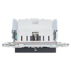 Розетка SKANDY 16А с заземл. защ. штроки б/к SK-R06T титан IEK SK-R14-16-1-K48