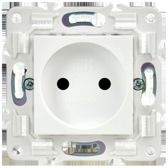 Розетка SKANDY 10А без заземл. защ. штроки SK-R01W арктич. бел. IEK SK-R13-10-K01