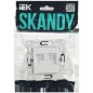 Розетка компьютерная двойная RJ45 кат.6 SKANDY SK-K04W арктич. бел. IEK SK-K20-2-K01
