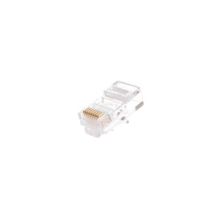 Коннектор RJ45 (8P8C) под витую пару кат.5E (класс D) неэкранир. 100МГц покрытие 3мкд универс. ножи для проводников 0.47-0.51мм 