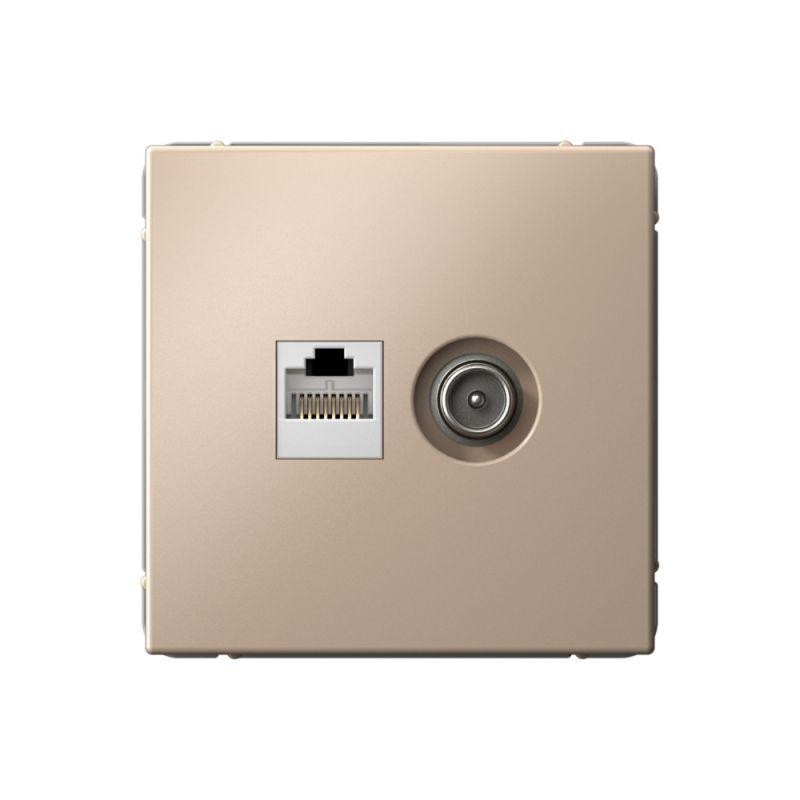 Розетка компьютерная + телевизионная 2-м ArtGallery RJ45 + TV кат.5E песочн. SE GAL001289 Розетка компьютерная + телевизионная 2-м ArtGallery RJ45 + TV кат.5E песочн. SE GAL001289