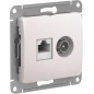 Розетка компьютерная + телевизионная 2-м Glossa RJ45 кат.5E + TV механизм перламутр SE GSL000689