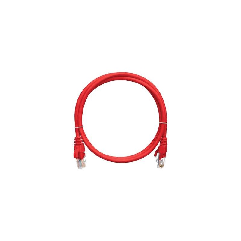 Патч-корд кат.5E (класс D) U/UTP 4 пары 24 AWG (7х0.205мм) 100МГц 2хRJ45 (8P8C) BC чистая медь LSZH нг(А)-HFLTx 1м красн. NIKOMA