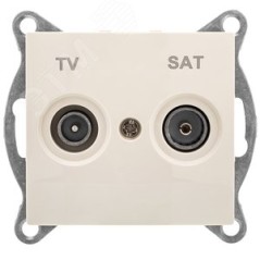 Розетка телевизионная оконечная TV/SAT СП Bravo механизм беж. GUSI С10TS1-003