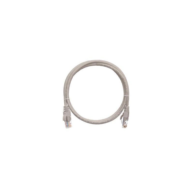 Шнур коммутационный кат.5E U/UTP 4 пары 24 AWG (7х0.205мм) 2хRJ45 (8P8C) T568B заливной с защитой защелки PVC нг(А) сер. 0.3м NI