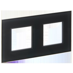 Рамка 2-м SKANDY SK-F22G стекло графит IEK SK-M22-G-K53
