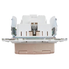 Розетка 1-м SKANDY 16А IP44 с заземл. защ. штроки с крышкой SK-R11Sa песочн. IEK SK-R16-16-44-K98