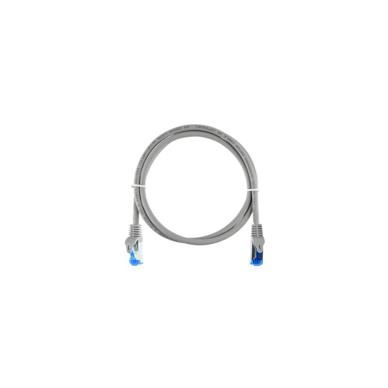 Шнур коммутационный F/UTP 4 пары кат.6 (Класс E) 250МГц 2хRJ45/8P8C T568B заливной с защитой защелки мж BC (чистая медь) 26AWG (