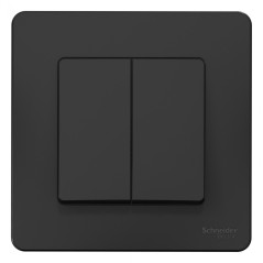 Выключатель 2-кл. СП Blanca 10А IP20 (сх. 5) 250В антрацит SE BLNVS010506