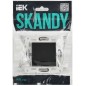 Выключатель проходной 1-кл. SKANDY 10А SK-V02Bl черн. IEK SK-V12-0-10-K02