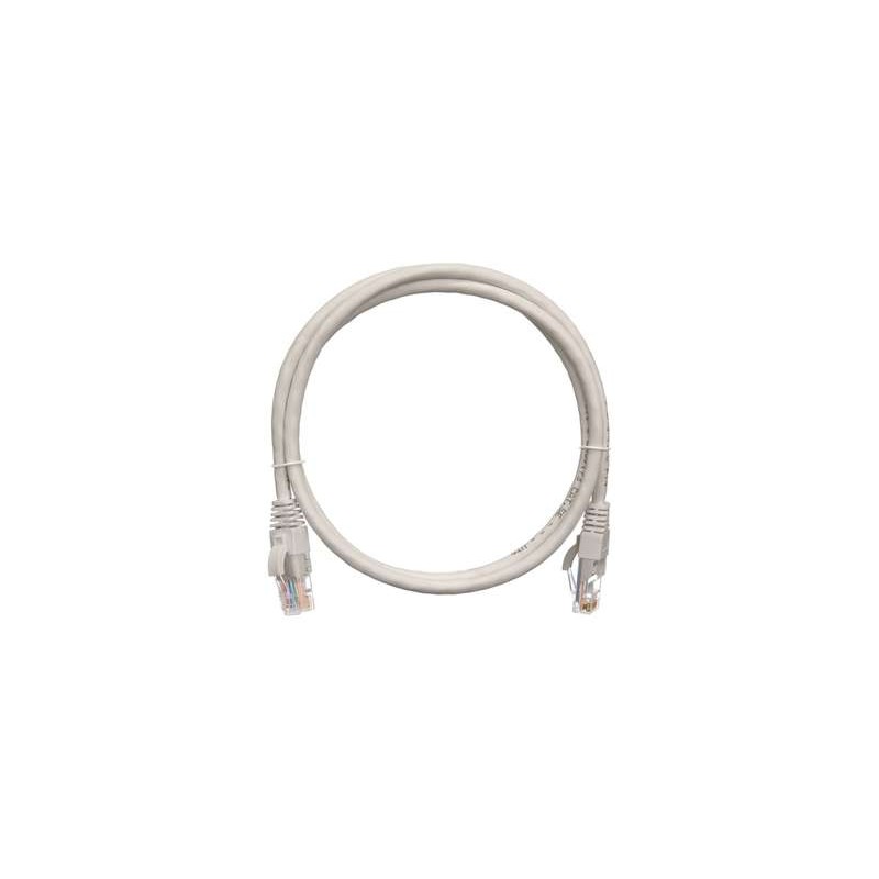 Патч-корд кат.5E (класс D) U/UTP 4 пары 24 AWG (7х0.205мм) 100МГц 2хRJ45 (8P8C) BC чистая медь LSZH нг(А)-HFLTx 0.3м сер. NIKOMA