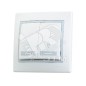 Переключатель проходной 2-кл. СП Mira 10А с сер. вставкой бел. LEZARD 701-0215-106