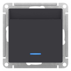Выключатель карточный СП AtlasDesign 10А IP20 без задержки времени механизм карбон SE ATN001067