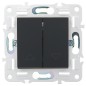 Выключатель жалюзи SKANDY 10А SK-V12G графит IEK SK-V15-0-10-K53