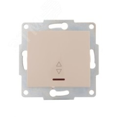 Переключатель проходной 1-кл. 1п СП Karina 10А IP20 с подсветкой механизм крем. LEZARD 707-0388-114
