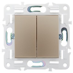 Выключатель 2-кл. SKANDY 10А SK-V04Sa песочн. IEK SK-V20-0-10-K98