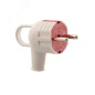 Вилка Accessories с заземл. с ручкой бел./красн. LEZARD 715-0201-602