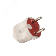 Вилка Accessories 1ф 6А без заземл. бел. LEZARD 715-0101-601