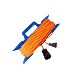 Удлинитель-шнур на рамке 1х50м 6А IP20 1.3кВт ПВС 2х0.75 КОСМОС YPKsm50m-1g(6A)