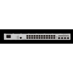 Коммутатор Ethernet MES2324P 24 порта 10/100/1000 Base-T (PoE/PoE+) 4 порта 10GBase-R (SFP+)/1000Base-X (SFP) L3 220В AC ELTEX M