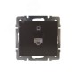 Розетка компьютерная Rain RJ45 механизм матов. черн. графит LEZARD 703-4188-139