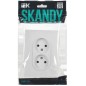 Розетка 2-м SKANDY 10А без заземл. без защ. шторок в сборе SK-R10W арктич. бел. IEK SK-R20-10-K01-F