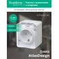 Розетка 1-м ОП AtlasDesign Profi54 16А IP54 250В с заземл. защ. шторки бел. SE ATN540145