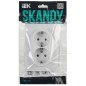 Розетка 2-м SKANDY 16А с заземл. защ. штроки в сборе SK-R07W арктич. бел. IEK SK-R24-16-K01-F Розетка 2-м SKANDY 16А с заземл. защ. штроки в сборе SK-R07W арктич. бел. IEK SK-R24-16-K01-F
