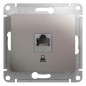 Розетка компьютерная 1-м Glossa RJ45 кат.5E механизм платина SE GSL001281K Розетка компьютерная 1-м Glossa RJ45 кат.5E механизм платина SE GSL001281K