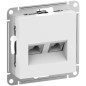 Розетка компьютерная 2-м AtlasDesign RJ45 кат.6A механизм бел. SE ATN000188 Розетка компьютерная 2-м AtlasDesign RJ45 кат.6A механизм бел. SE ATN000188