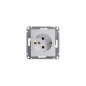 Розетка 1-м СП Glossa 16А IP20 с заземл. механизм бел. SE GSL000143