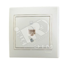 Розетка компьютерная 1-м СП Mira RJ45 крем./крем.. LEZARD 701-0303-139