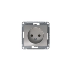 Розетка 1-м СП Glossa 16А IP20 250В с заземл. механизм платина SE GSL001243