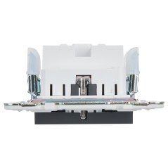 Розетка SKANDY 16А с заземл. защ. штроки б/к SK-R06G графит IEK SK-R14-16-1-K53