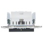 Розетка SKANDY 16А с заземл. защ. штроки б/к SK-R06G графит IEK SK-R14-16-1-K53
