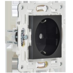 Розетка SKANDY 16А с заземл. без защ. шторок SK-R05Bl черн. IEK SK-R11-16-K02