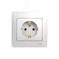 Розетка 1-м СП Glossa 16А IP20 с заземл. в сборе бел. SE GSL000142
