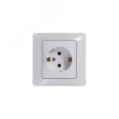 Розетка 1-м СП Glossa 16А IP20 с заземл. в сборе бел. SE GSL000142