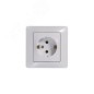 Розетка 1-м СП Glossa 16А IP20 с заземл. в сборе бел. SE GSL000142