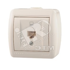 Розетка компьютерная 1-м ОП Nata RJ45 бел. LEZARD 710-0200-139
